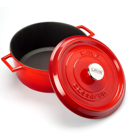 Combisteel Lava Gusseisen Casserole Ø24 Rot 1 Combisteel Lava Gusseisen Casserole Ø24 Rot