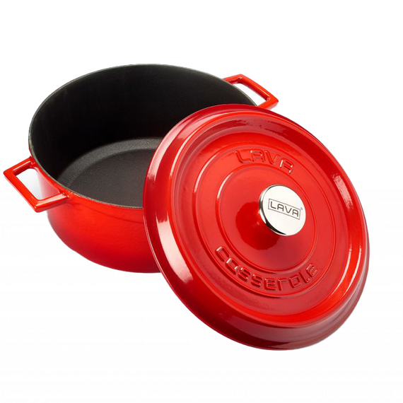 Combisteel Lava Gusseisen Casserole Ø24 Rot Combisteel Lava Gusseisen Casserole Ø24 Rot