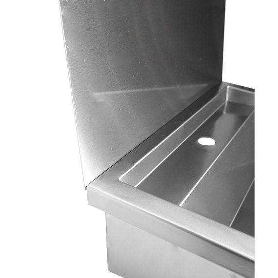 Combisteel Edelstahl Waschbecken 1 Ablasshahn 600mm Ablaufstopfen Und Schutzwand Inklusive, Exklusiv Hahn 6 Combisteel Edelstahl Waschbecken 1 Ablasshahn 600mm Ablaufstopfen Und Schutzwand Inklusive, Exklusiv Hahn
