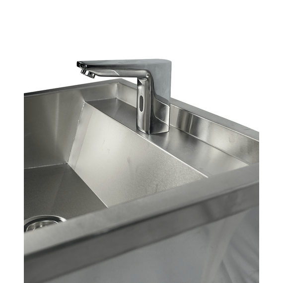 Combisteel Edelstahl Waschbecken 1 Ablasshahn 600mm Ablaufstopfen Und Schutzwand Inklusive, Exklusiv Hahn 8 Combisteel Edelstahl Waschbecken 1 Ablasshahn 600mm Ablaufstopfen Und Schutzwand Inklusive, Exklusiv Hahn