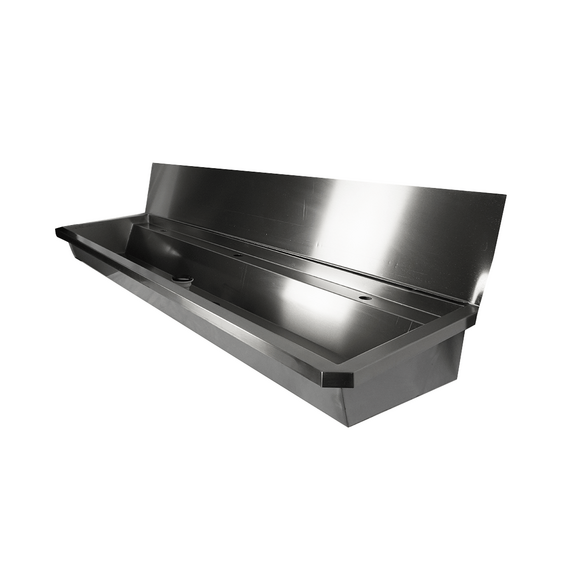 Combisteel Edelstahl Waschbecken 3 Ablasshahne 1800mm Ablaufstopfen Und Schutzwand Inklusive, Exklusiv Hahne 3 Combisteel Edelstahl Waschbecken 3 Ablasshahne 1800mm Ablaufstopfen Und Schutzwand Inklusive, Exklusiv Hahne