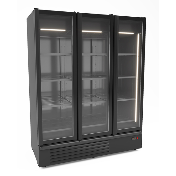 Combisteel Kühlschrank 3 Glastüren Schwarz 1555L Combisteel Kühlschrank 3 Glastüren Schwarz 1555L