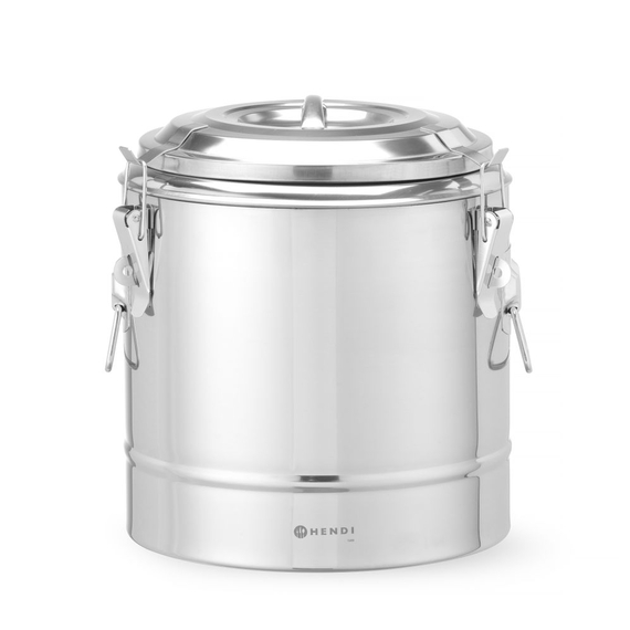 Hendi Isolierter tragbarer Behälter, Kitchen Line, 11L, Silber, ⌀300x(H)345mm Hendi Isolierter tragbarer Behälter, Kitchen Line, 11L, Silber, ⌀300x(H)345mm
