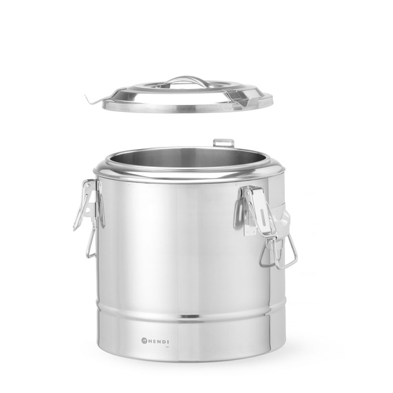 Hendi Isolierter tragbarer Behälter, Kitchen Line, 11L, Silber, ⌀300x(H)345mm 2 Hendi Isolierter tragbarer Behälter, Kitchen Line, 11L, Silber, ⌀300x(H)345mm