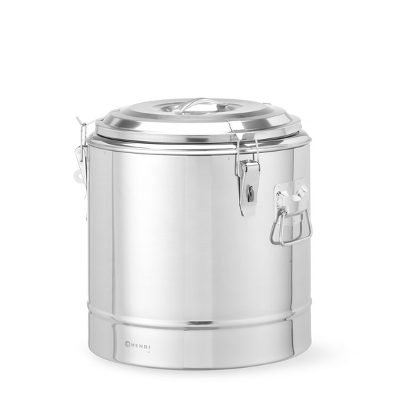 Hendi Isolierter tragbarer Behälter, Kitchen Line, 19L, Silber, ⌀350x(H)400mm 1 Hendi Isolierter tragbarer Behälter, Kitchen Line, 19L, Silber, ⌀350x(H)400mm