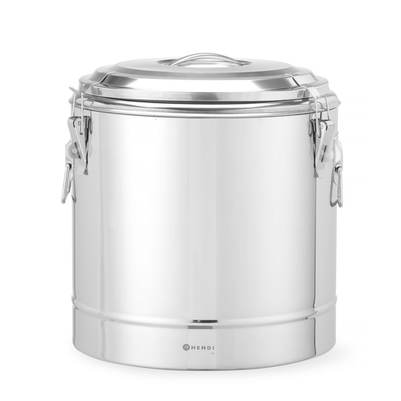 Hendi Isolierter tragbarer Behälter, Kitchen Line, 31L, Silber, ⌀400x(H)445mm Hendi Isolierter tragbarer Behälter, Kitchen Line, 31L, Silber, ⌀400x(H)445mm
