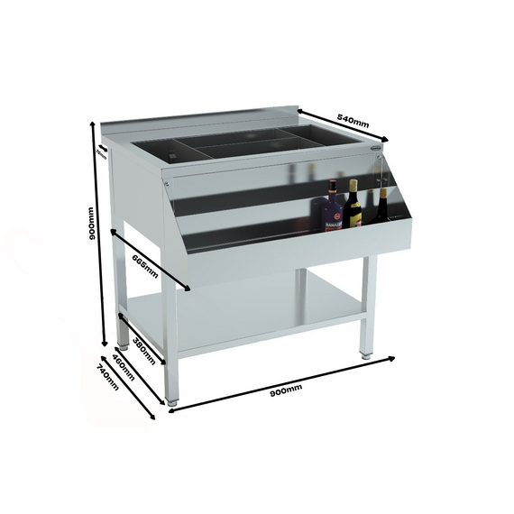 Combisteel Cocktail-Bar-Station 900 8 Combisteel Cocktail-Bar-Station 900