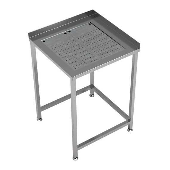 Combisteel Arbeitstisch Ecke mit Integrierter Abtropfschale 650X650 Combisteel Arbeitstisch Ecke mit Integrierter Abtropfschale 650X650
