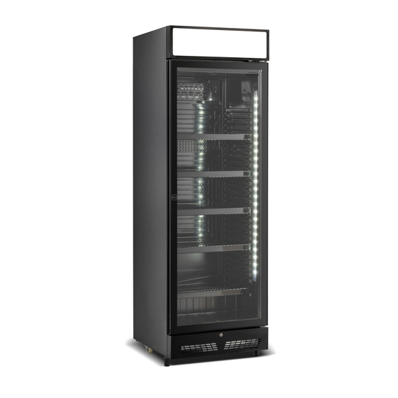 Combisteel Kühlschrank 1 Glastür Schwarz mit Canopy Sve-450 Blc Combisteel Kühlschrank 1 Glastür Schwarz mit Canopy Sve-450 Blc