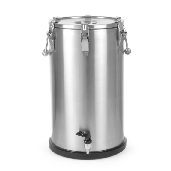 Hendi Isolierter tragbarer Behälter - mit Ablasshahn, Profi Line, 35L, Silber, ⌀330x(H)570mm Hendi Isolierter tragbarer Behälter - mit Ablasshahn, Profi Line, 35L, Silber, ⌀330x(H)570mm