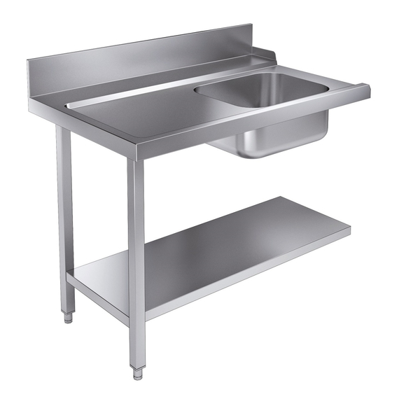 Combisteel Zulauftisch Grundboden 1200 Links für 7280.0045-0046 Combisteel Zulauftisch Grundboden 1200 Links für 7280.0045-0046