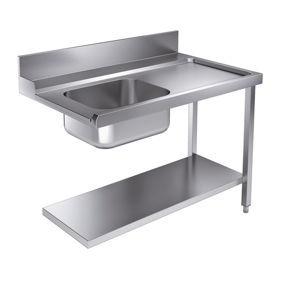 Combisteel Zulauftisch Grundboden 1200 Rechts für 7280.0045-0046 Combisteel Zulauftisch Grundboden 1200 Rechts für 7280.0045-0046