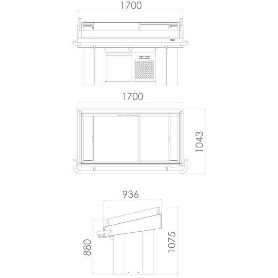 Combisteel Fischtheke – Breite 1800 1 Combisteel Fischtheke – Breite 1800