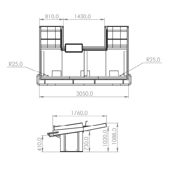 Combisteel Fischtheke – Breite 3050 1 Combisteel Fischtheke – Breite 3050