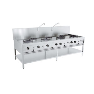 Combisteel Gas Woktisch 4X17Kw + 3X9Kw