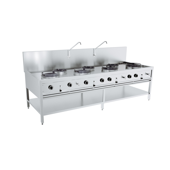 Combisteel Gas Woktisch 4X17Kw + 3X9Kw Combisteel Gas Woktisch 4X17Kw + 3X9Kw