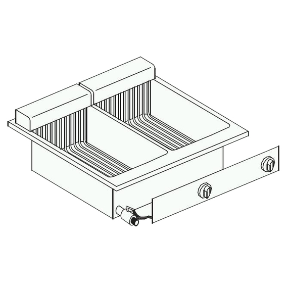 Combisteel Elektrofriteusen 2X10 L – Breite 600 – Art.-Nr.: 7266.0080 Combisteel Elektrofriteusen 2X10 L – Breite 600 – Art.-Nr.: 7266.0080