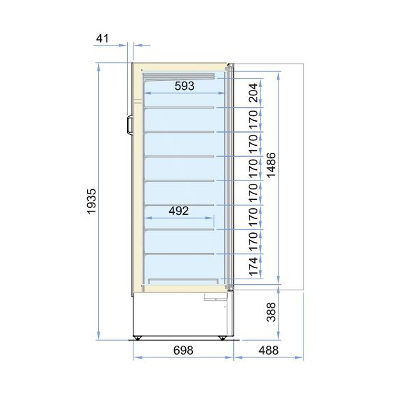 Combisteel Tiefkühlschrank Glastür Marin Statischer 1 Combisteel Tiefkühlschrank Glastür Marin Statischer