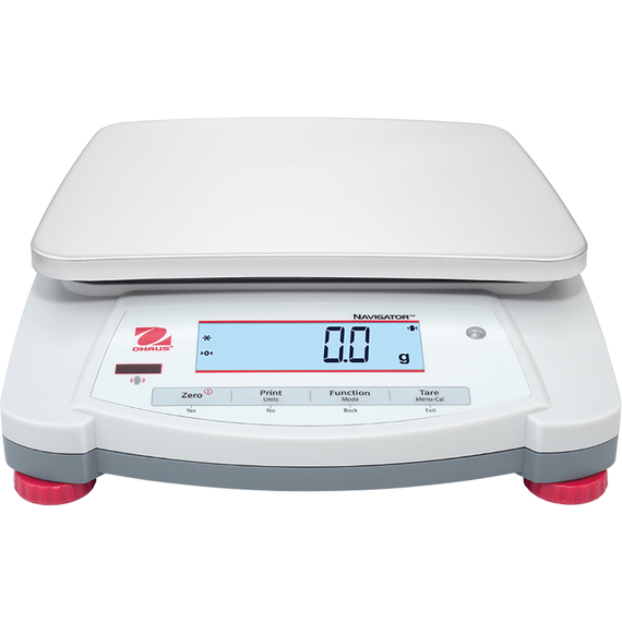 Portable Mehrzweckwaage Ohaus Navigator, 240x250x74 mm (BxTxH), Wägebereich bis 6,4 kg, Teilung 2 g 1 Portable Mehrzweckwaage Ohaus Navigator, 240x250x74 mm (BxTxH), Wägebereich bis 6,4 kg, Teilung 2 g