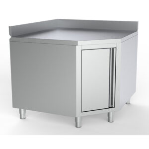 Combisteel Arbeitstisch Ecke mit Tür Und Aufkantung 1000/1000 für 700mm Tisch