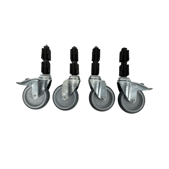 Combisteel Rädersatz für Tisch 4X – Breite 32 Combisteel Rädersatz für Tisch 4X – Breite 32