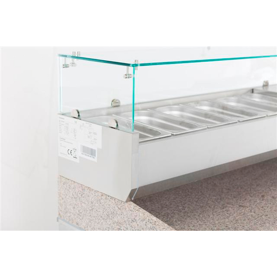 Combisteel Aufsatzvitrine 1/4 Gn X 5 3 Combisteel Aufsatzvitrine 1/4 Gn X 5