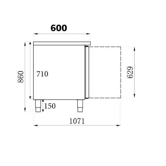 Combisteel Standard Line 600 Kühltisch 2 Türen 1 Combisteel Standard Line 600 Kühltisch 2 Türen