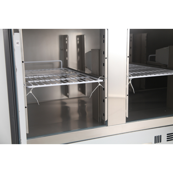 Combisteel Compact Line Pizzatisch mit Glas 3 Türen 3 Combisteel Compact Line Pizzatisch mit Glas 3 Türen