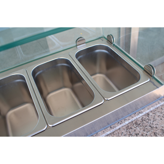 Combisteel Compact Line Pizzatisch mit Glas 3 Türen 4 Combisteel Compact Line Pizzatisch mit Glas 3 Türen