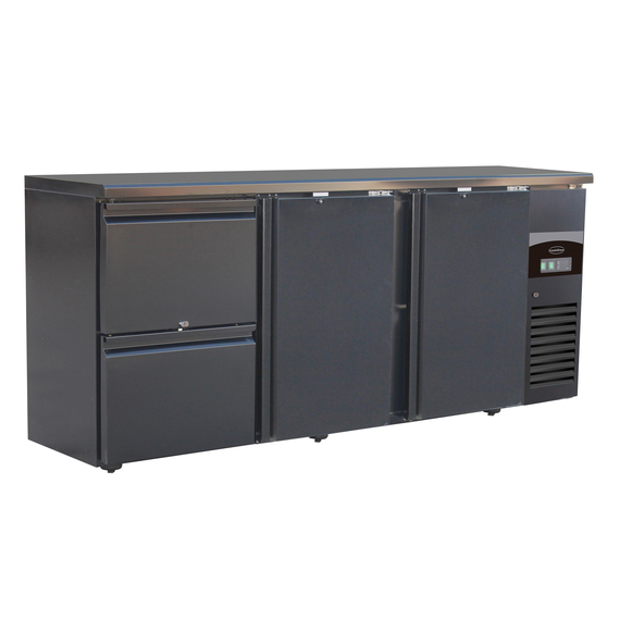 Combisteel Standard Line Barkühler Schwarz 2 Türen Und 2 Schubladen – Breite 2002 Combisteel Standard Line Barkühler Schwarz 2 Türen Und 2 Schubladen – Breite 2002
