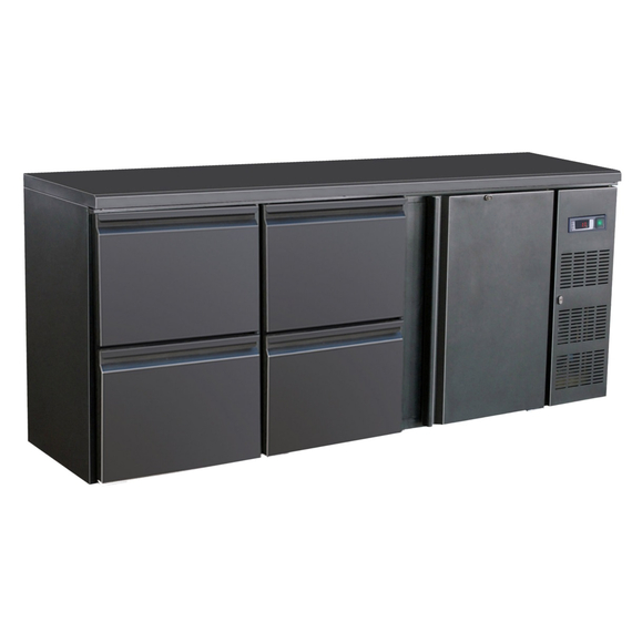 Combisteel Standard Line Barkühler Schwarz 1 Tür Und 4 Schubladen Combisteel Standard Line Barkühler Schwarz 1 Tür Und 4 Schubladen