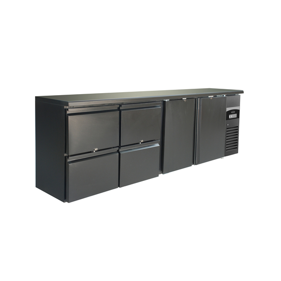 Combisteel Standard Line Barkühler Schwarz 2 Türen Und 2 Schubladen – Breite 2542 Combisteel Standard Line Barkühler Schwarz 2 Türen Und 2 Schubladen – Breite 2542