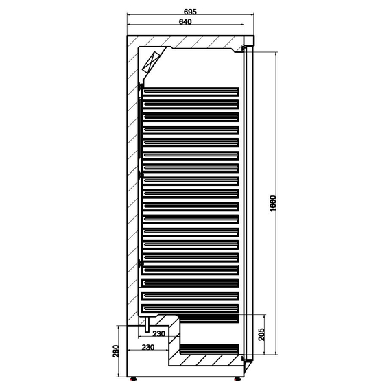 Combisteel HR600 Kühlschrank Edelstahl 1 Tür 1 Combisteel HR600 Kühlschrank Edelstahl 1 Tür