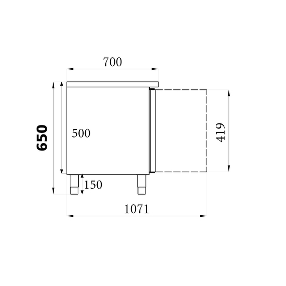 Combisteel Standard Line Kühltisch 650 Hoch 2 Türen 1 Combisteel Standard Line Kühltisch 650 Hoch 2 Türen