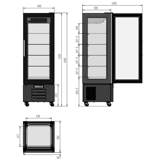 Combisteel Gekühltes Gebäckvitrine 1950 1 Combisteel Gekühltes Gebäckvitrine 1950