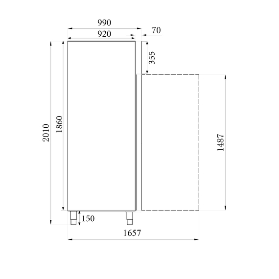 Combisteel Standard Line Bäckerei Tiefkühlschrank 1 Combisteel Standard Line Bäckerei Tiefkühlschrank