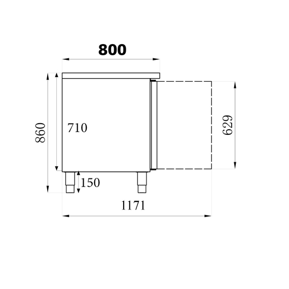 Combisteel Standard Line Bäckerei Kühltisch 2 Türen 1 Combisteel Standard Line Bäckerei Kühltisch 2 Türen