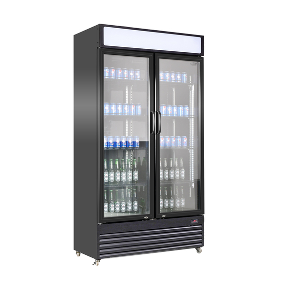 Combisteel Kühlschrank 2 Glastüren Bez-780 Gd Schwarz Combisteel Kühlschrank 2 Glastüren Bez-780 Gd Schwarz