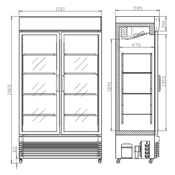 Combisteel Kühlschrank mit Schiebeglastüren Bez-750 Sl 2 Combisteel Kühlschrank mit Schiebeglastüren Bez-750 Sl