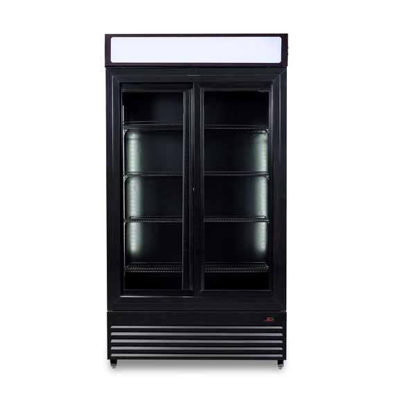 Combisteel Kühlschrank mit Schiebeglastüren Bez-780 Sl Schwarz 1 Combisteel Kühlschrank mit Schiebeglastüren Bez-780 Sl Schwarz