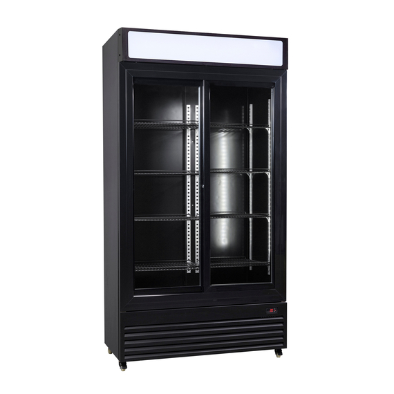 Combisteel Kühlschrank mit Schiebeglastüren Bez-780 Sl Schwarz Combisteel Kühlschrank mit Schiebeglastüren Bez-780 Sl Schwarz
