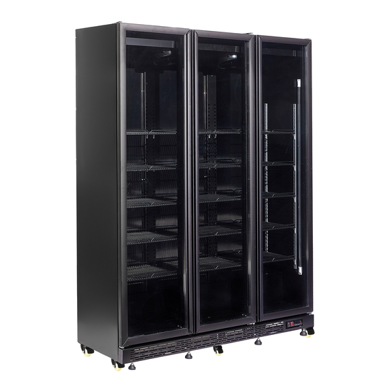 Combisteel Kühlschrank 3 Glastüren Schwarz Nap-1200 Ht - mit Türheizung Combisteel Kühlschrank 3 Glastüren Schwarz Nap-1200 Ht - mit Türheizung