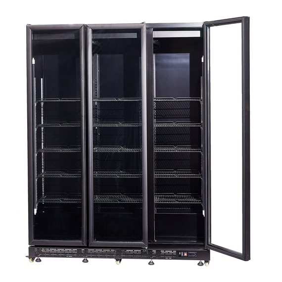 Combisteel Kühlschrank 3 Glastüren Schwarz Nap-1200 3 Combisteel Kühlschrank 3 Glastüren Schwarz Nap-1200