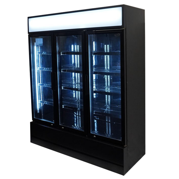 Combisteel Kühlschrank 3 Glastüren Schwarz Fcu-1200 Bl 4 Combisteel Kühlschrank 3 Glastüren Schwarz Fcu-1200 Bl