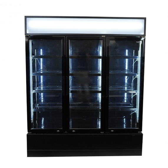 Combisteel Kühlschrank 3 Glastüren Schwarz Fcu-1200 Bl 6 Combisteel Kühlschrank 3 Glastüren Schwarz Fcu-1200 Bl