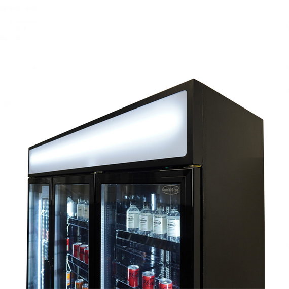 Combisteel Kühlschrank 3 Glastüren Schwarz Fcu-1200 Bl 7 Combisteel Kühlschrank 3 Glastüren Schwarz Fcu-1200 Bl