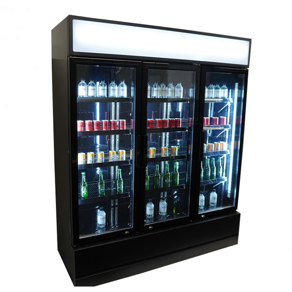 Combisteel Kühlschrank 3 Glastüren Schwarz Fcu-1200 Bl 5 Combisteel Kühlschrank 3 Glastüren Schwarz Fcu-1200 Bl