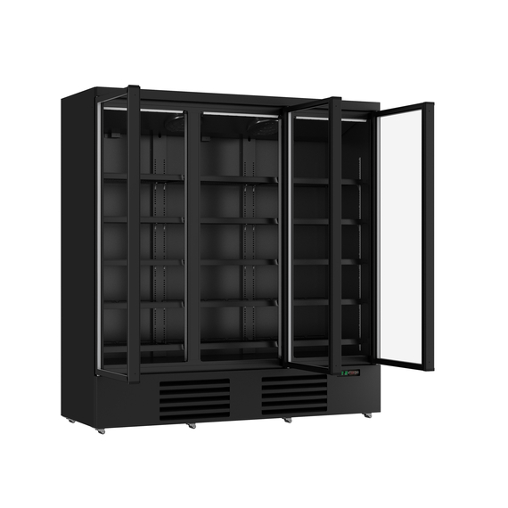 Combisteel Kühlschrank 3 Glastüren Schwarz Jde-1530R Bl 1 Combisteel Kühlschrank 3 Glastüren Schwarz Jde-1530R Bl