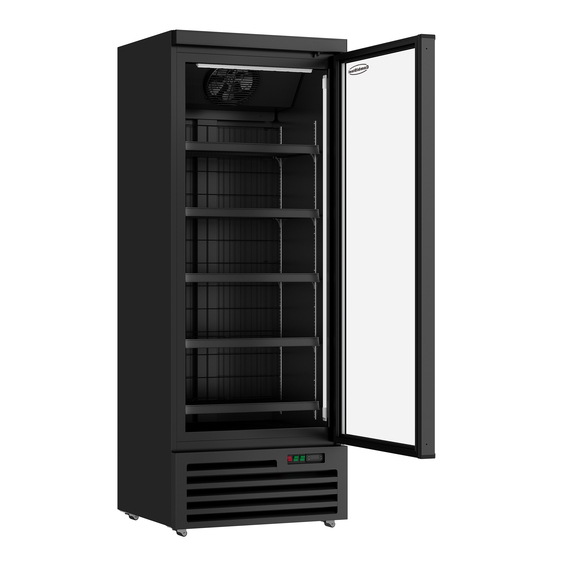 Combisteel Tiefkühlschrank 1 Glastür Schwarz Jde-600F Bl 1 Combisteel Tiefkühlschrank 1 Glastür Schwarz Jde-600F Bl