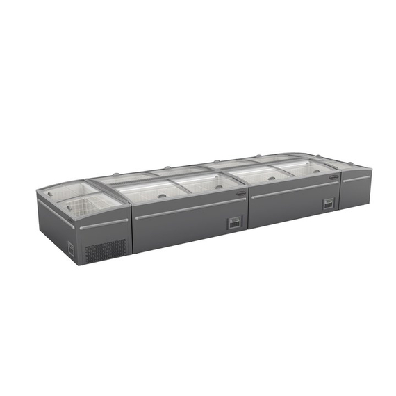 Combisteel Supermarkt Tiefkühltruhe Grau Kopf Element Automatische Abtauung 1 Combisteel Supermarkt Tiefkühltruhe Grau Kopf Element Automatische Abtauung